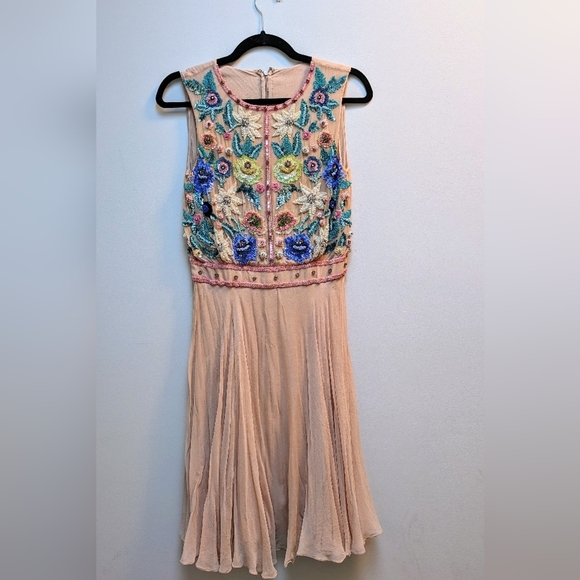 Silk Chiffon Floral Embellished Dress by French Connection - Picture 2 of 10